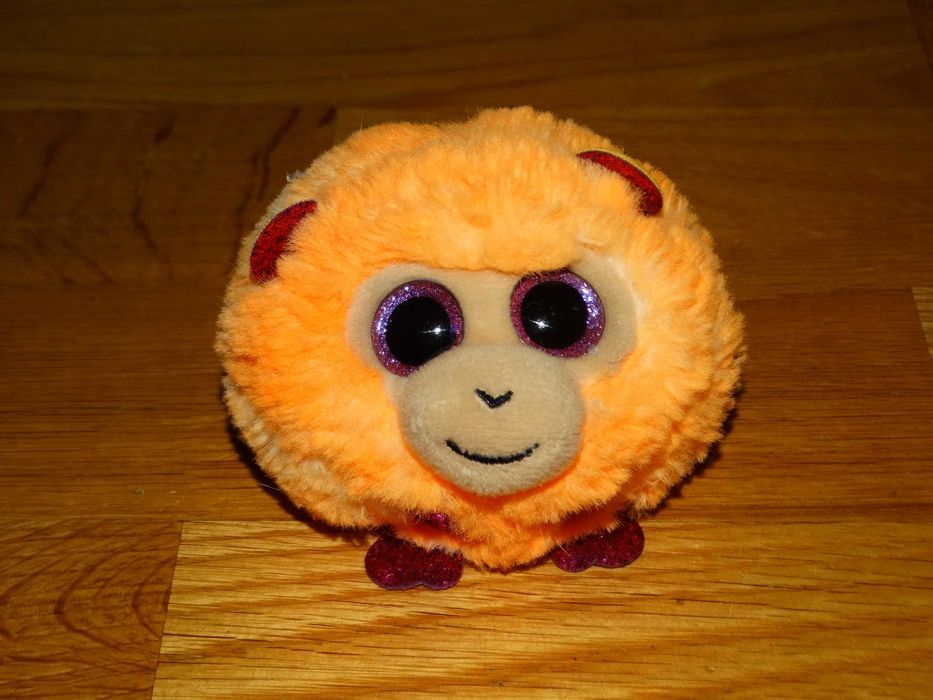 Maskotka pluszak MAŁPKA piękne brokatowe oczy TY PUFFIES 8,5 cm