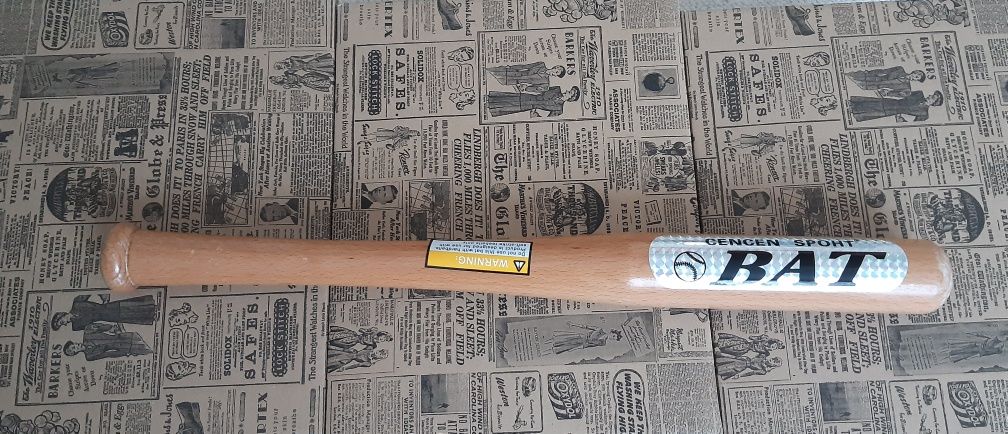 Drewniany bejzbol. Kij do baseball około 54cm NOWY