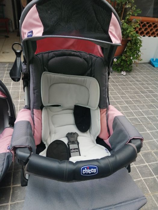 Conjunto Chicco - carrinho alcofa e cadeira