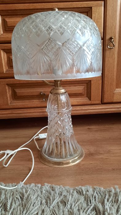 Lampa krysztal staroc lata 60-te PRL  stan idealny  unikat