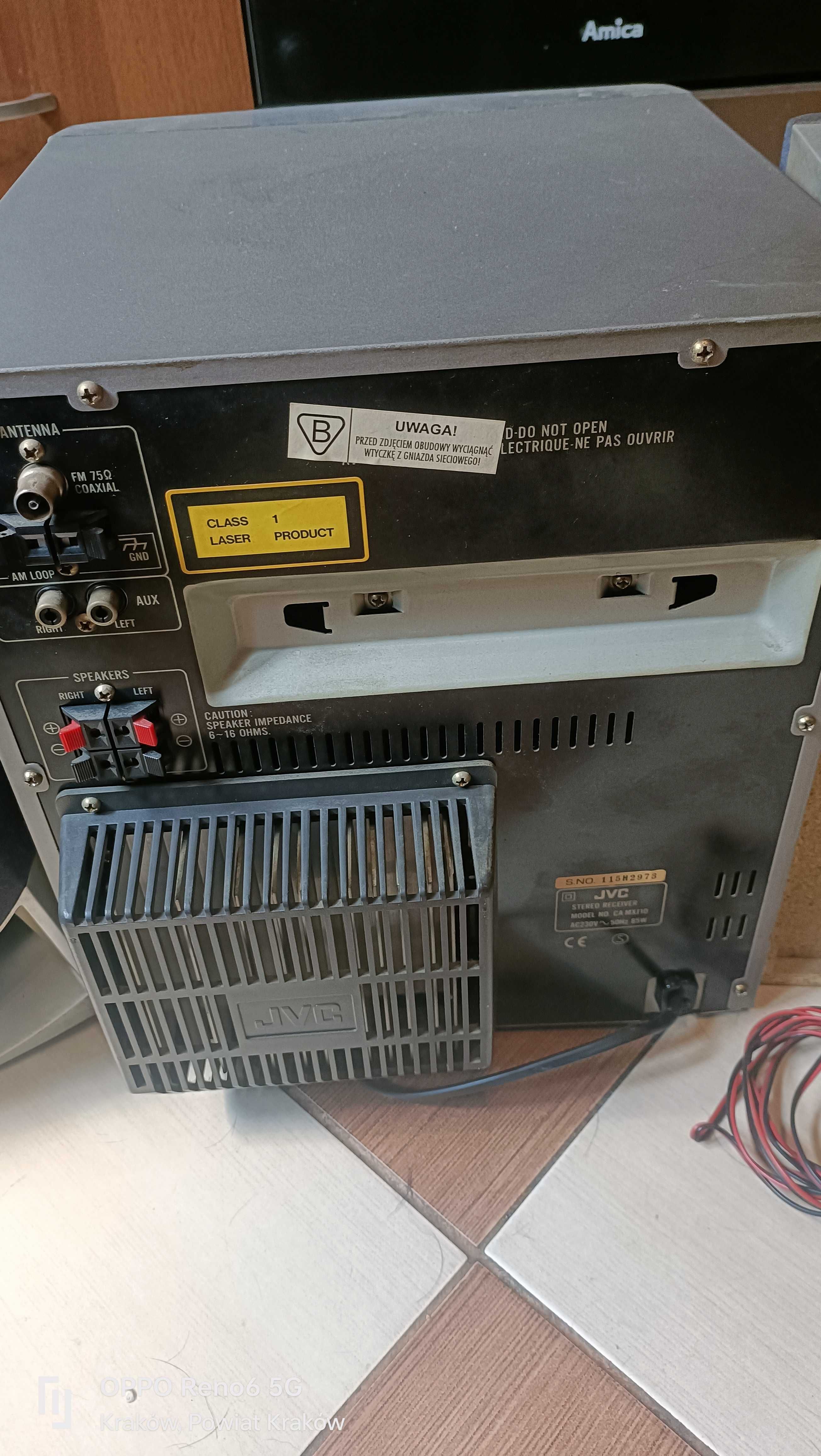wieża jvc plus kolumny 60w