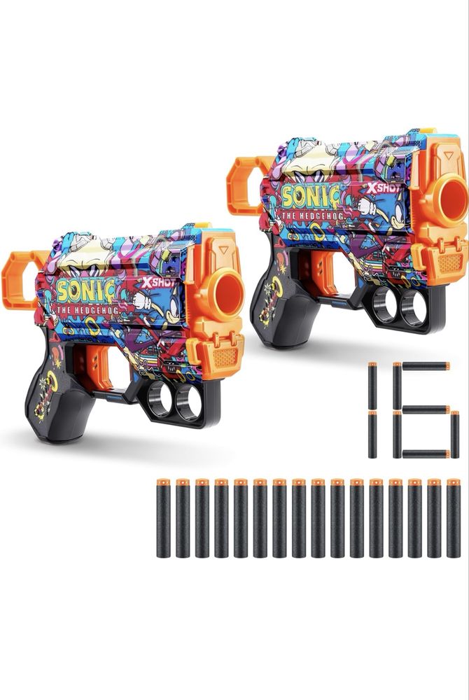 Набір бластерів X-Shot Skins Menace Sonic Robotnik, Race Team by ZURU