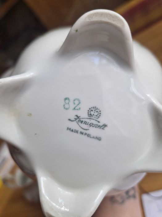 Porcelana Koenigszelt - Dzbanek, mlecznik, cukiernica