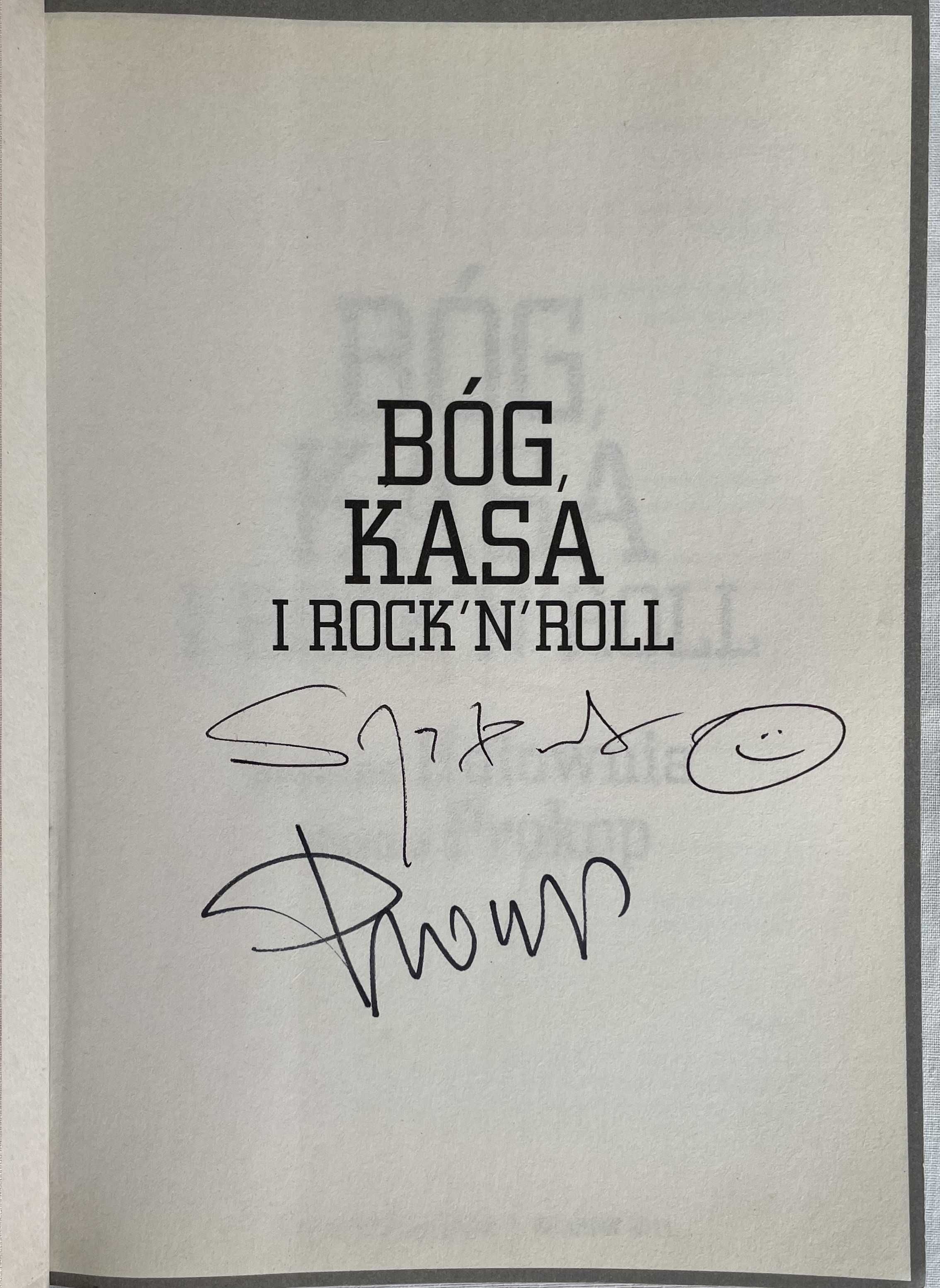 Szymon Hołownia autograf podpis Marcin Prokop Bóg, kasa i rock'n'roll