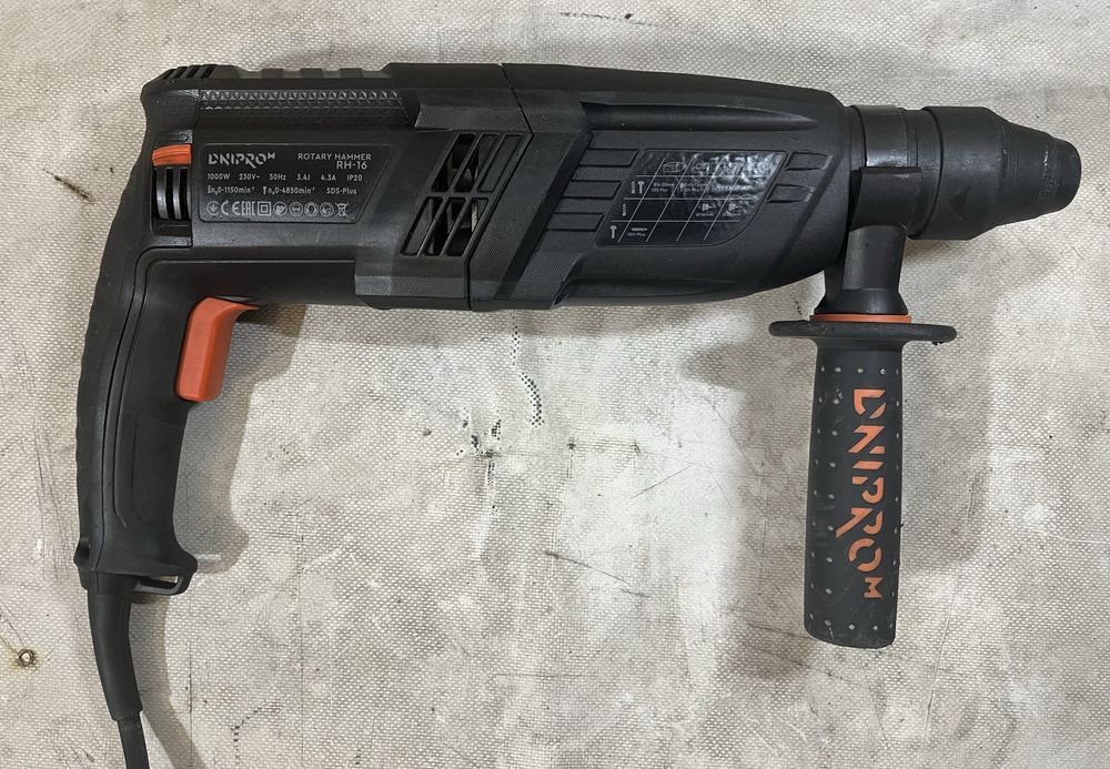 Перфоратор → Dnipro-M RH-16 на 3.4 Дж. | 1000 Вт. + ГАРАНТІЯ до 2027 р