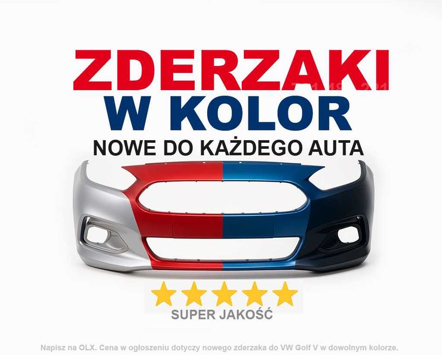 ZDERZAKI W KOLOR do KAŻDEGO AUTA | Nowe zamienniki | Wysyłka kurierem