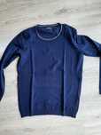 Camisola azul com debrum prateado M