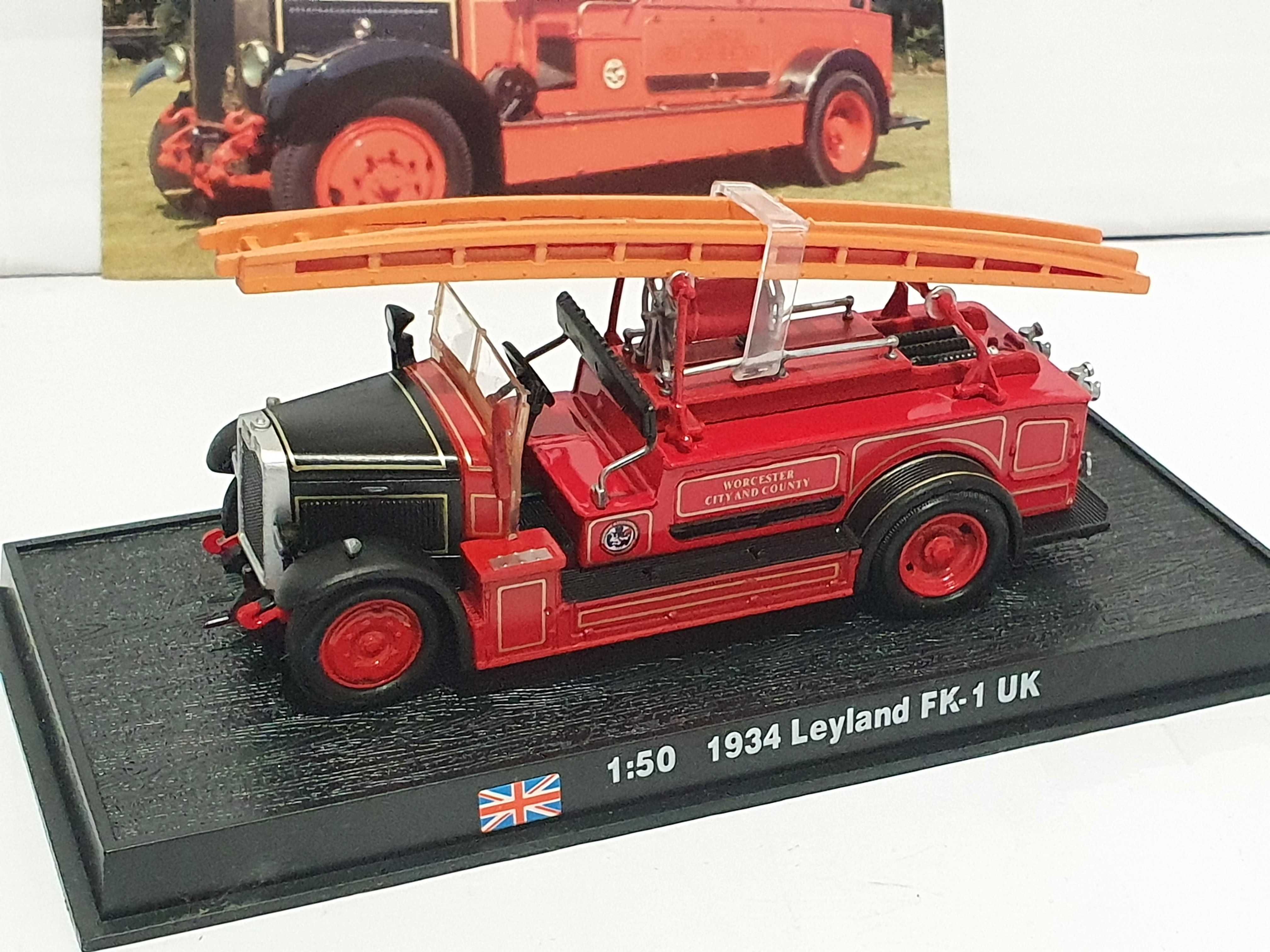 Auto straz pożarna 1934 LEYLAND FK-1 UK skala 1/50 Nowe