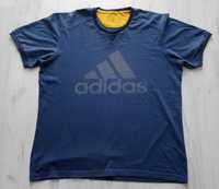 Efektowna męska koszulka ADIDAS rozmiar L niebieska t-shirt