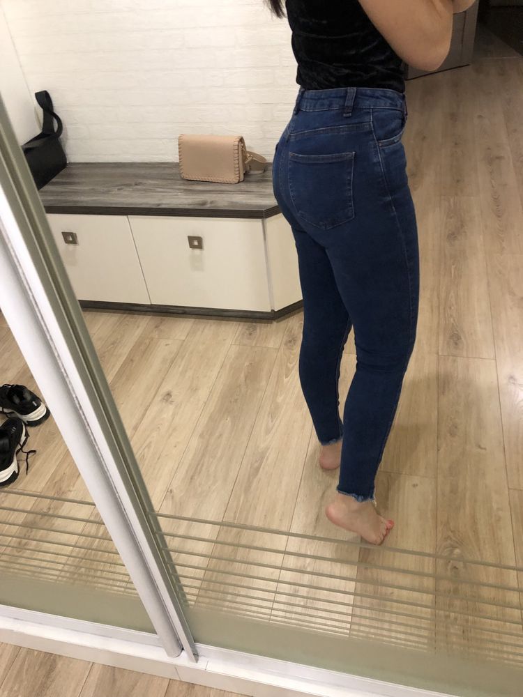 Джинси джинсы skinny Jenna new look оригінал синие мягкие скини