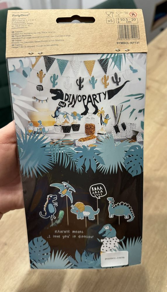 Toppery na tort Dinozaury - 5 szt.