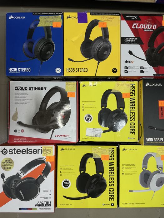 Навушники повнорозмірні ігрові Corsair, Steelseries, Hyper Razer