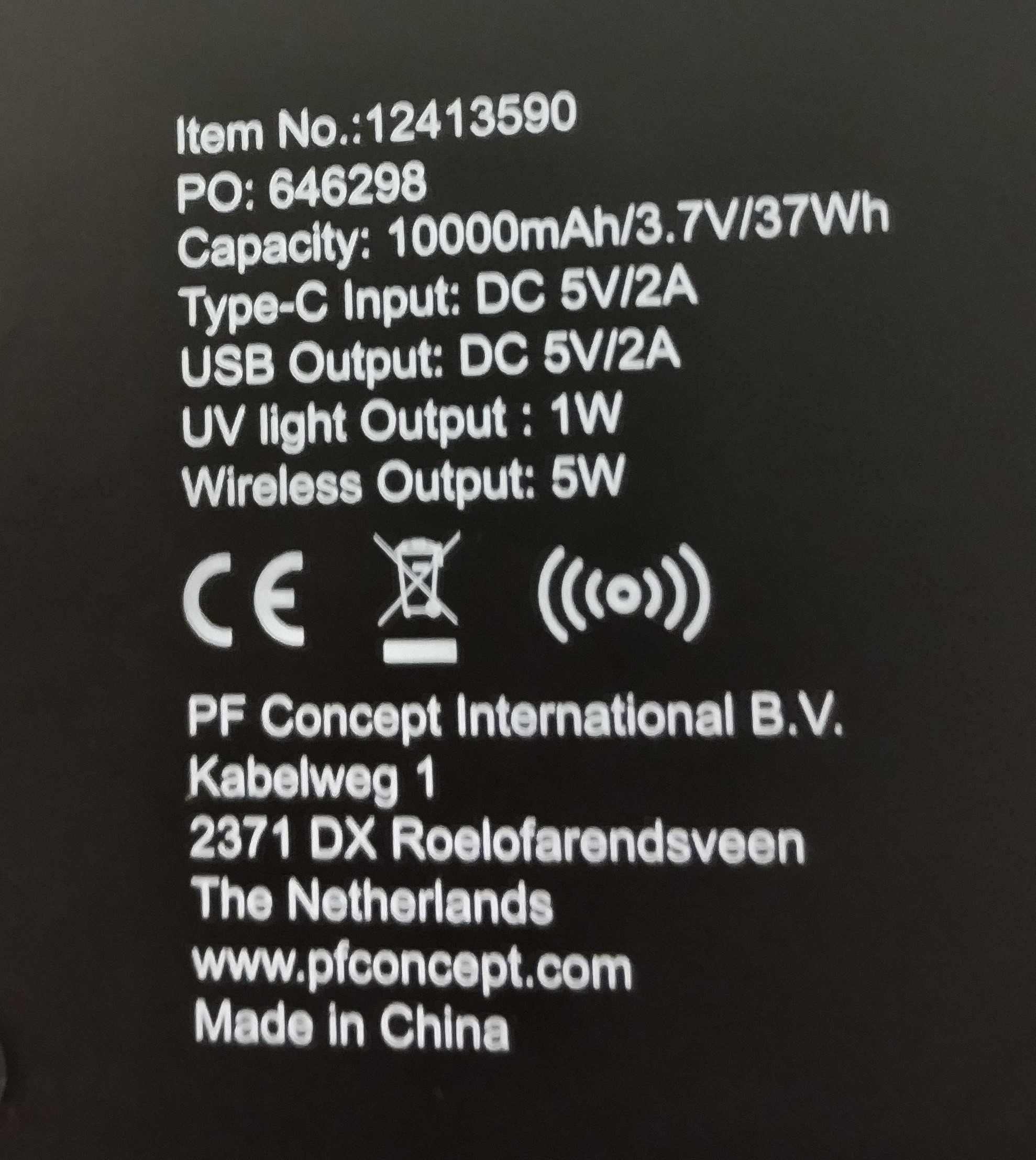 Power bank przewod/bezprzewod i sterylizacja telefonu 2w1
