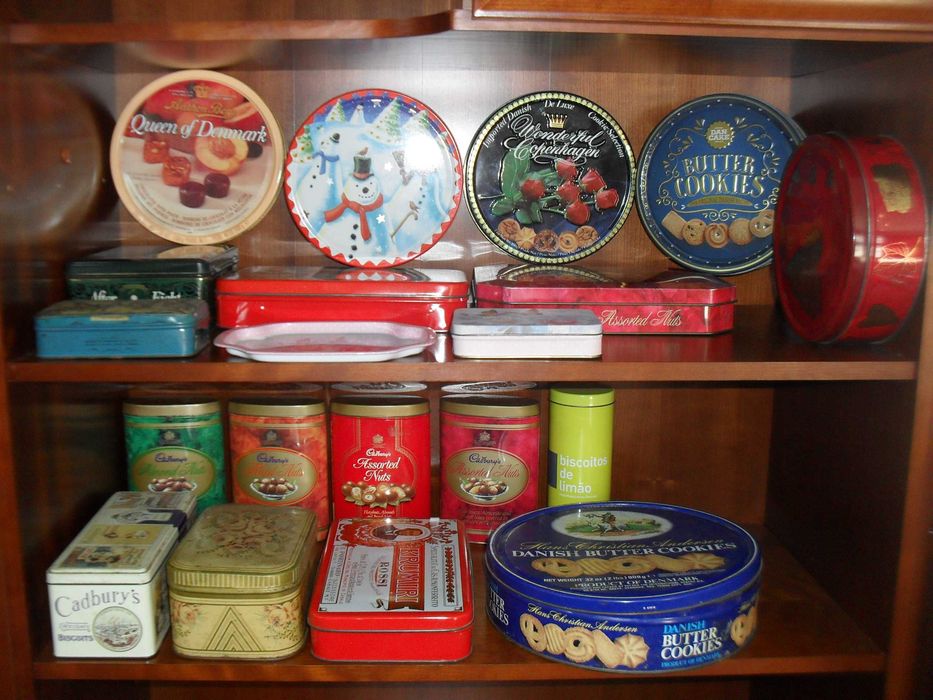 Lote de Latas de metal antigas, de colecção (18)