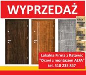Drzwi wejściowe zewnętrzne z montażem , standardowe do mieszkań