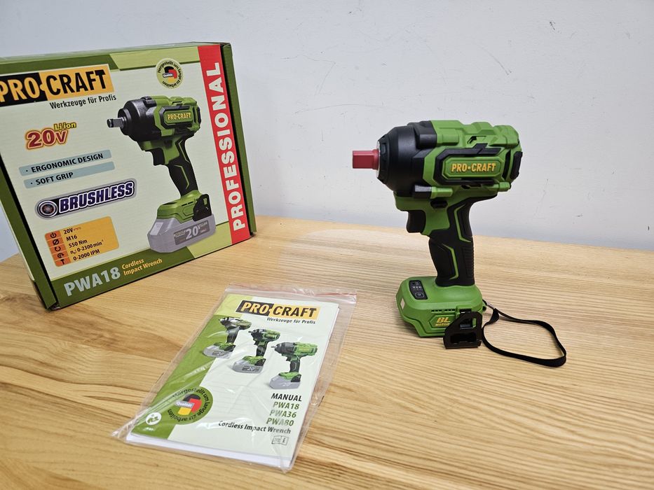 Гайковерт 550Hm Ударный ProCraft PWA18 Бесщеточный Гайковерт 36мес