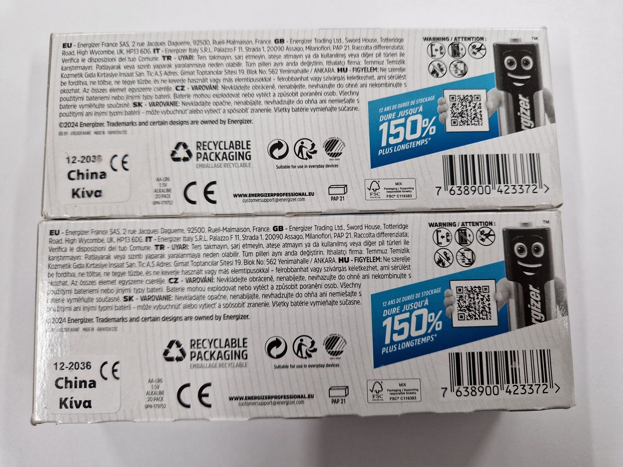 Bateria alkaliczna Energizer AA (R6) 20  szt.