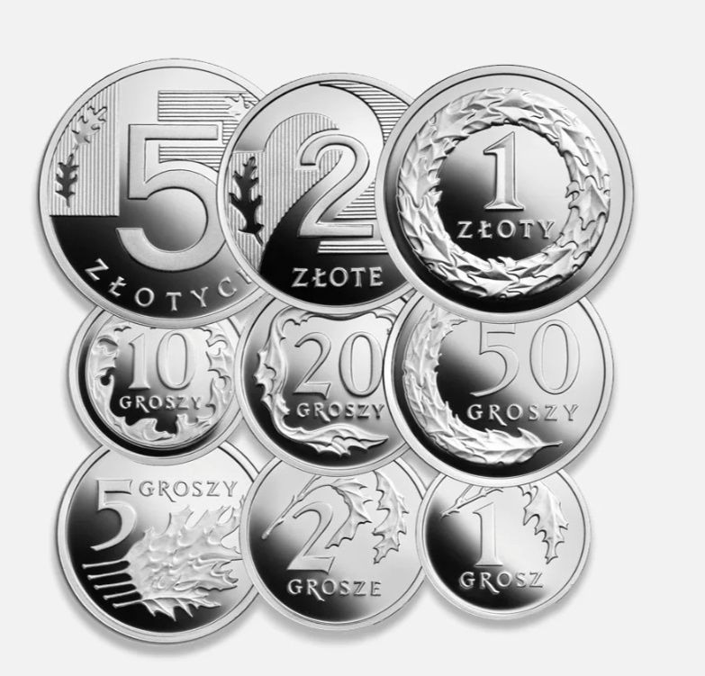 100 lat złotego - zestaw serbrych moneta NBP