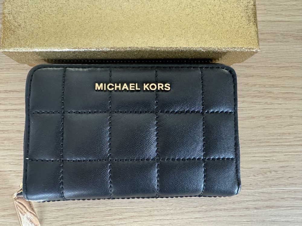 Oryginalny czarny portfel Michael Kors Jet Set