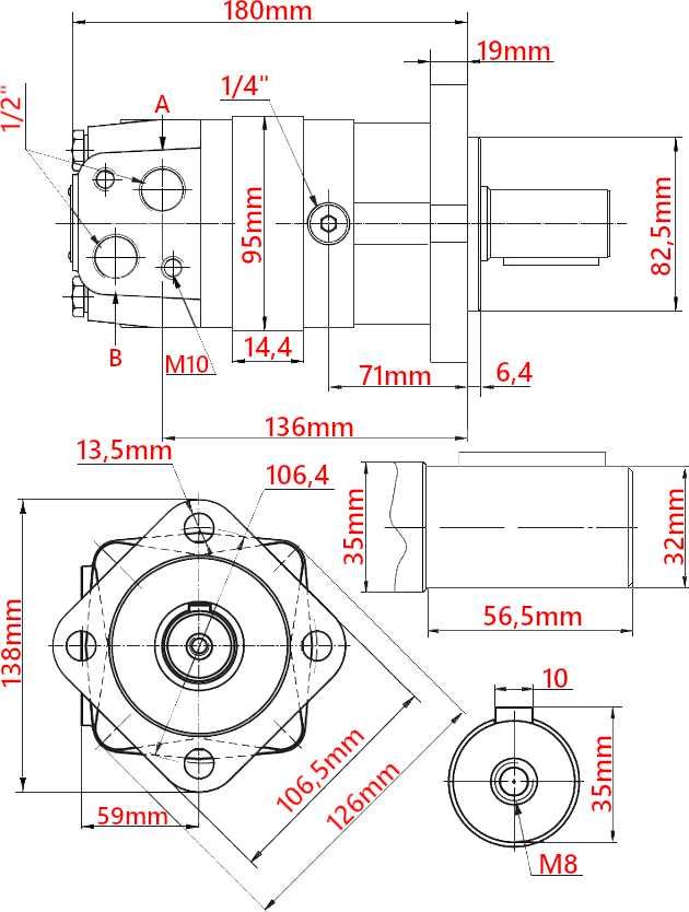 Silnik Hydrauliczny BMS SMS OMS 80 cm3 ALSG3 GR3 [4179]