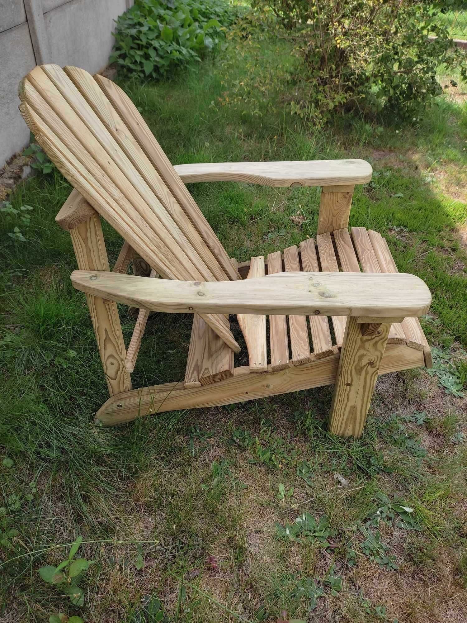 Fotel i Krzesło Ogrodowe Drewniane