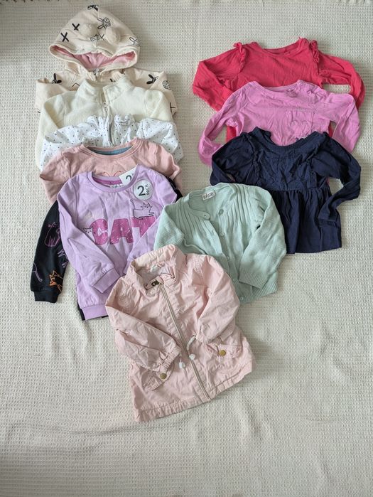 Paka ubrań dla dziewczynki 80-86 30 elementów
