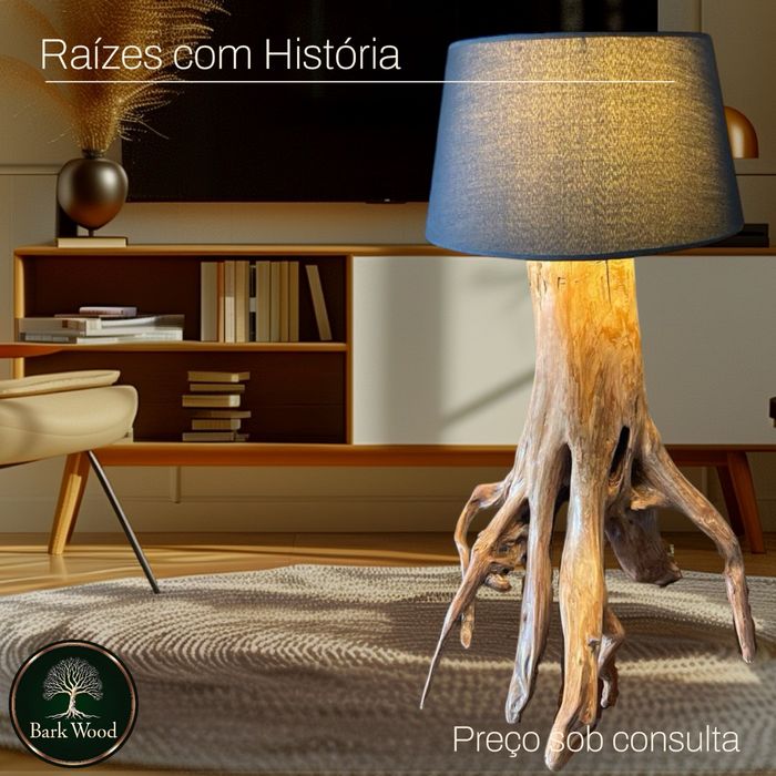 Candeeiro em Raiz de arvore