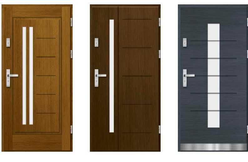 Drzwi zewnętrzne drewniane 78mm od ręki Grójec Czyste powietrze