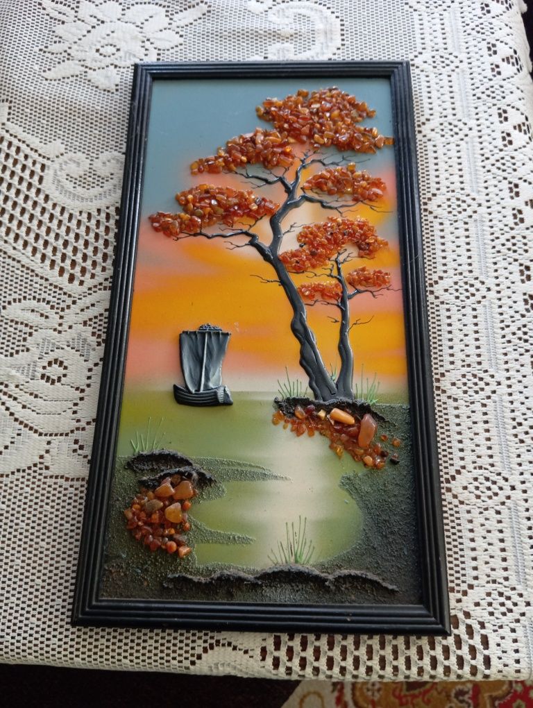 Obraz z bursztynem średni