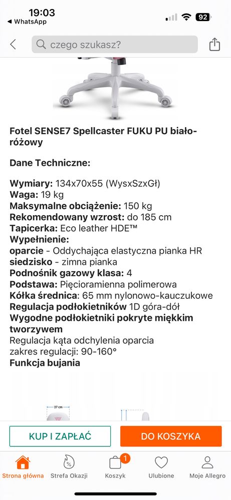 Nowe krzeslo regulowane