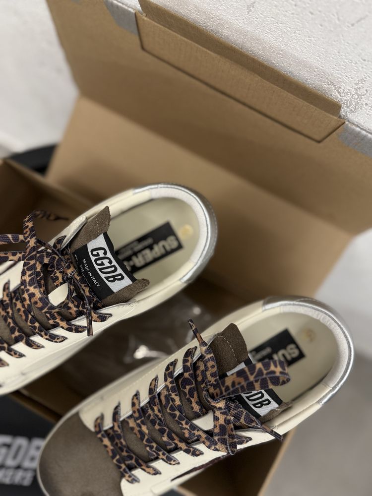 Жіночі кеди GOLDEN GOOSE GGDB лео леопардові шкіряні голден гус