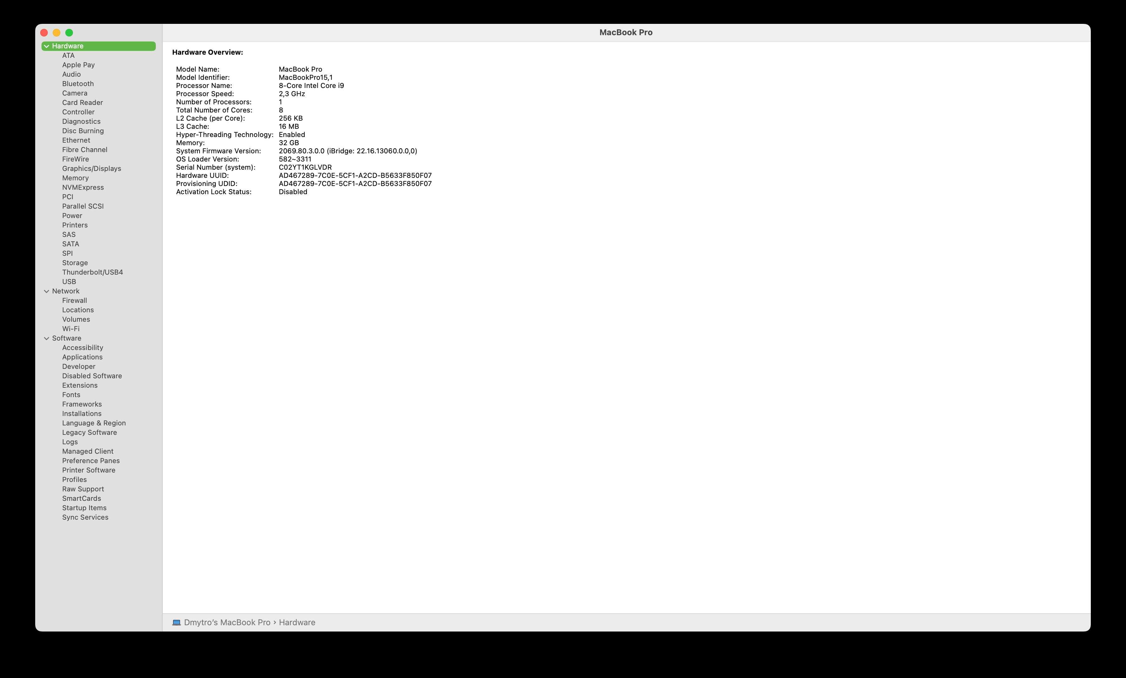 MacBook Pro 15" 2019 | I9 | 32GB | 1TB | Radeon Pro 560X
