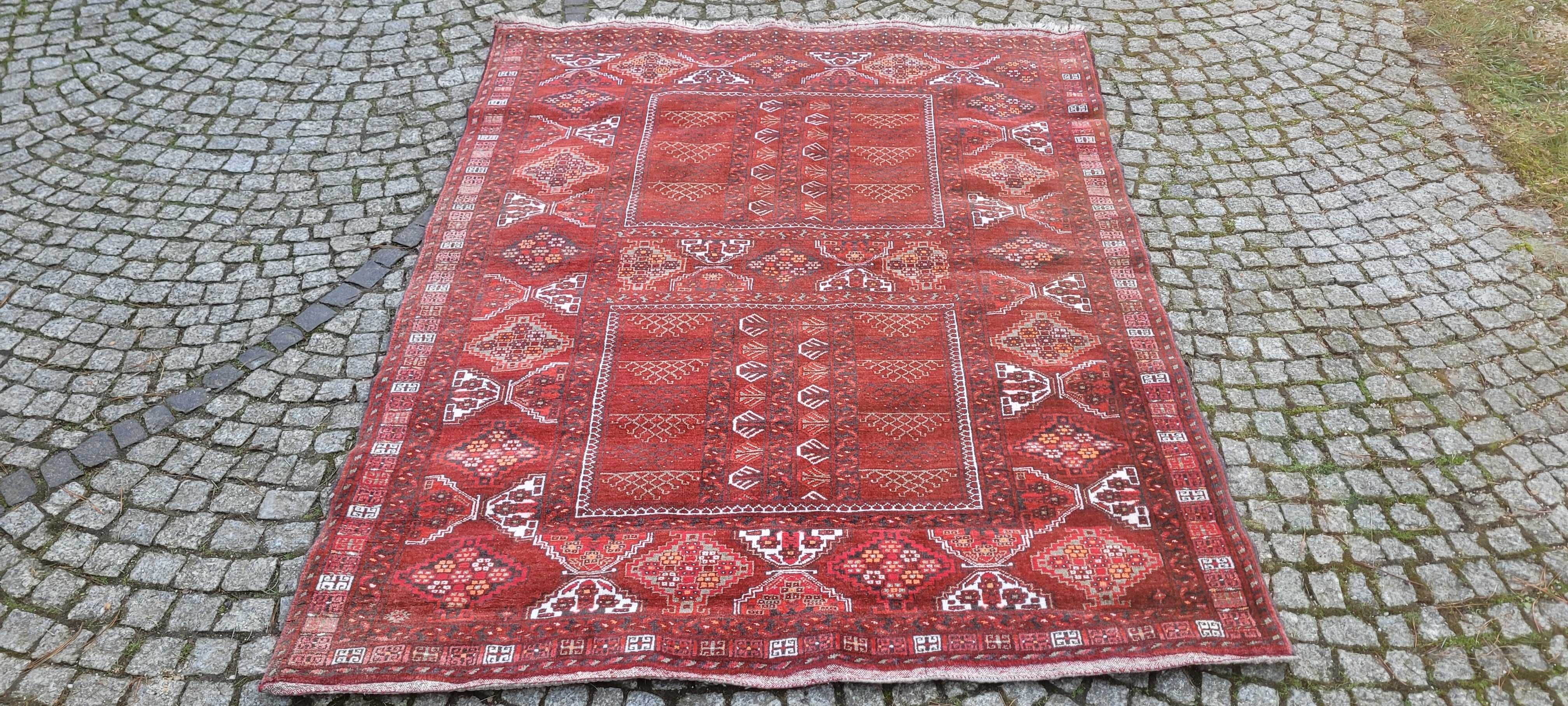 -70% Oryginalny stary r.tkany dywan afgan wełna 152/195cm