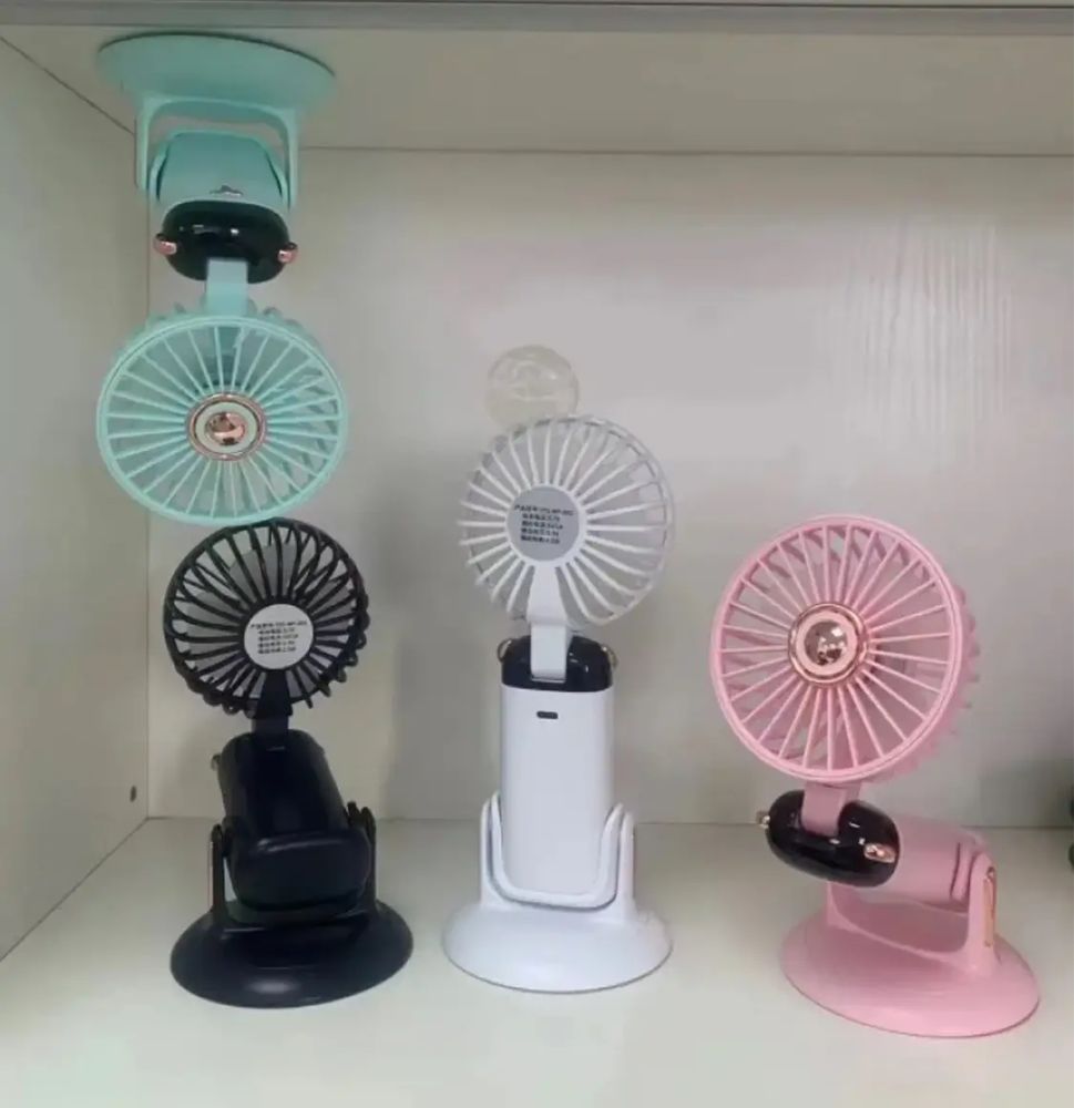 Вентилятор ручний/настільний акумуляторний з прикріпленням Mini Fan