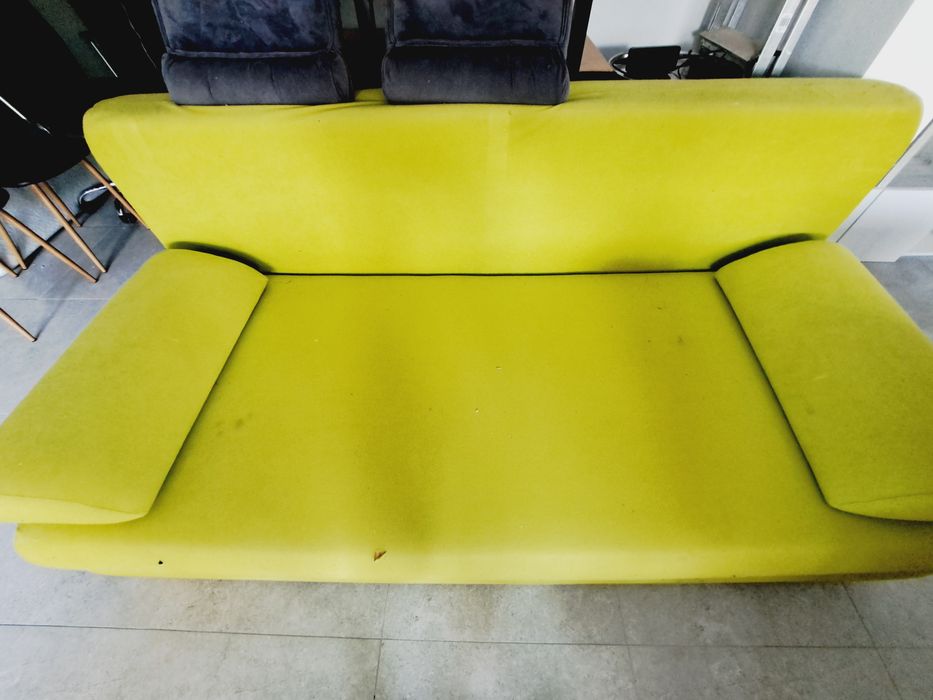Kanapa rozsuwana 120x200, kolor limonka