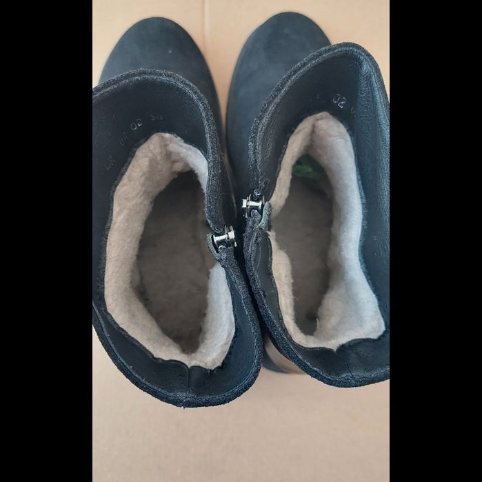 Жіночі зимові чоботи черевики замша 38 розмір 24 см ботинки зимние кож