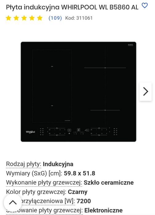 Płyta indukcyjna WHIRLPOOL