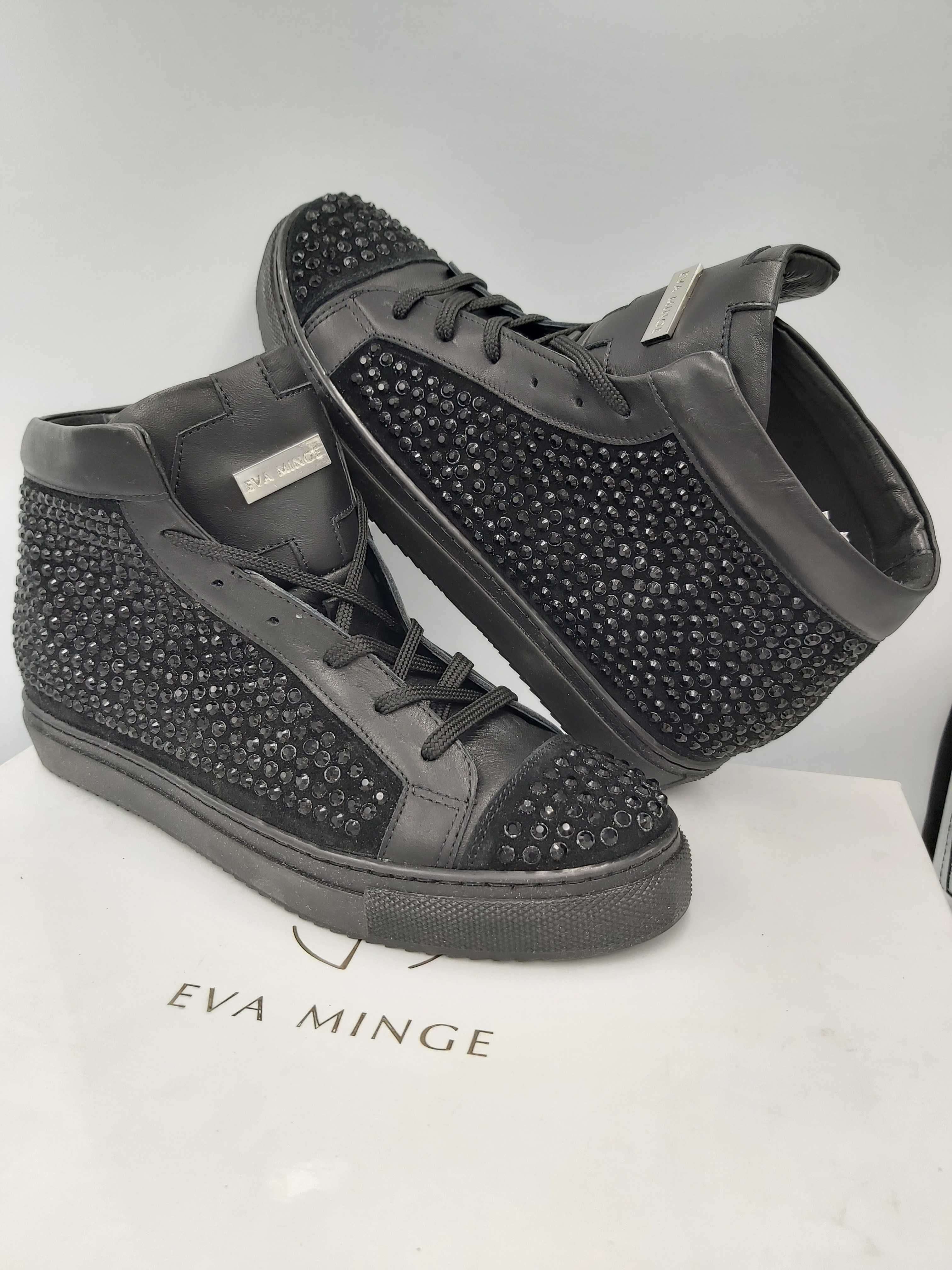 Buty skórzane botki EVA MINGE dżety sneakersy rozmiar 38