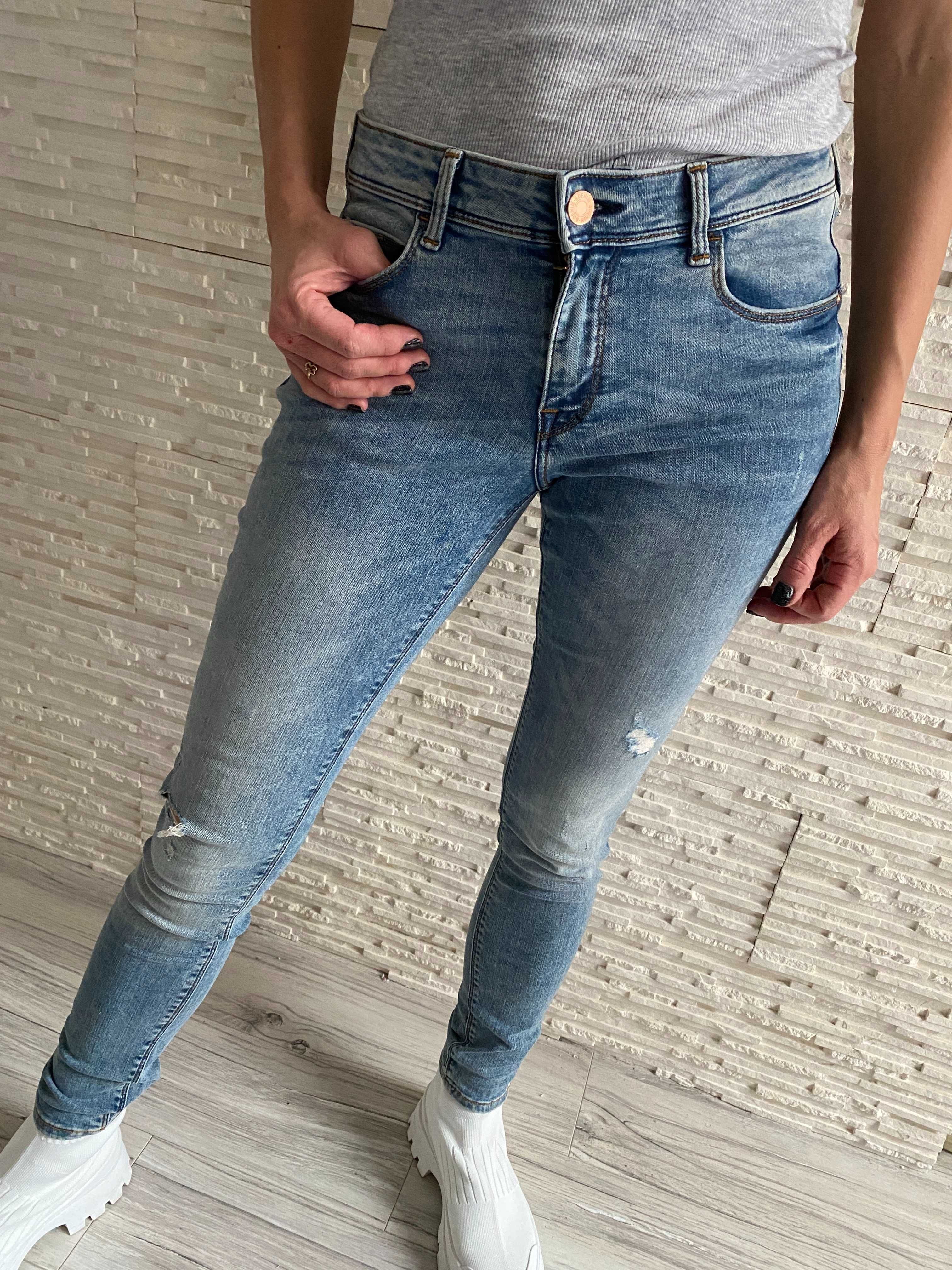 H&M Denim jeggings jeansy elastyczne miękkie push - up M