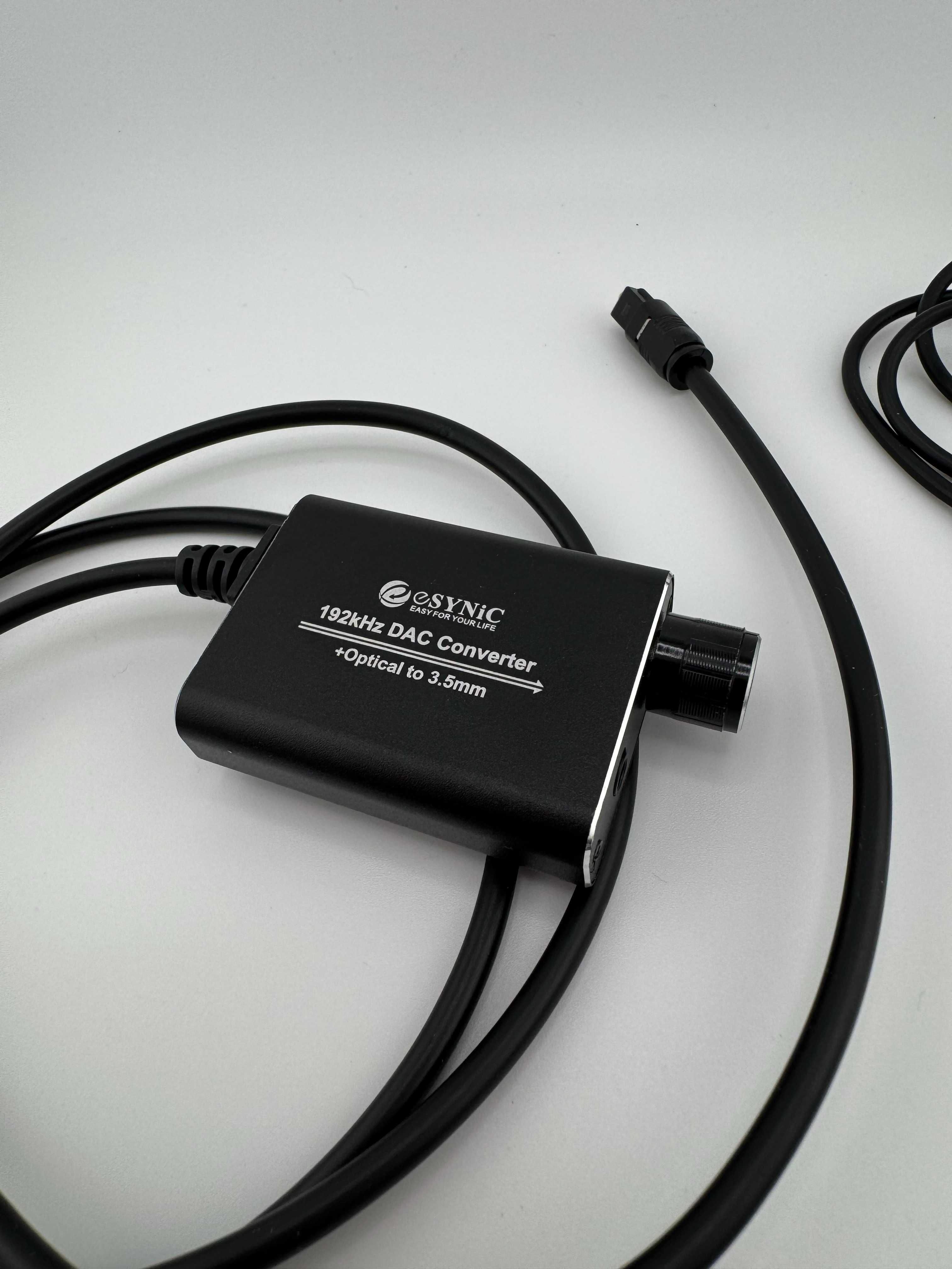 eSynic Konwerter DAC 192 kHz SPDIF na 3,5 mm AUX cyfrowy na analogowy