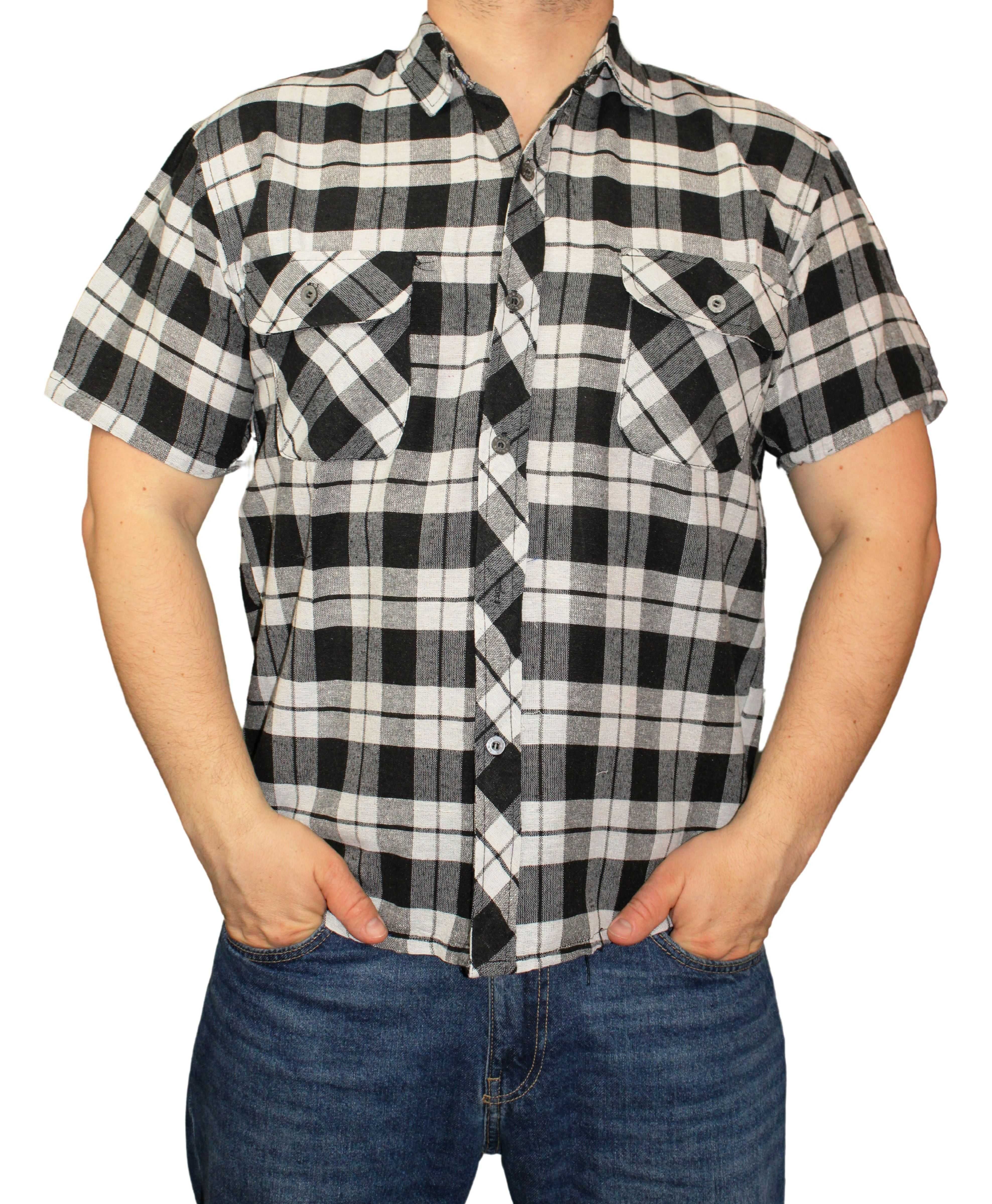 2x WYGODNA meska koszula z krótkim rękawem rozmiar od XL do 5XL