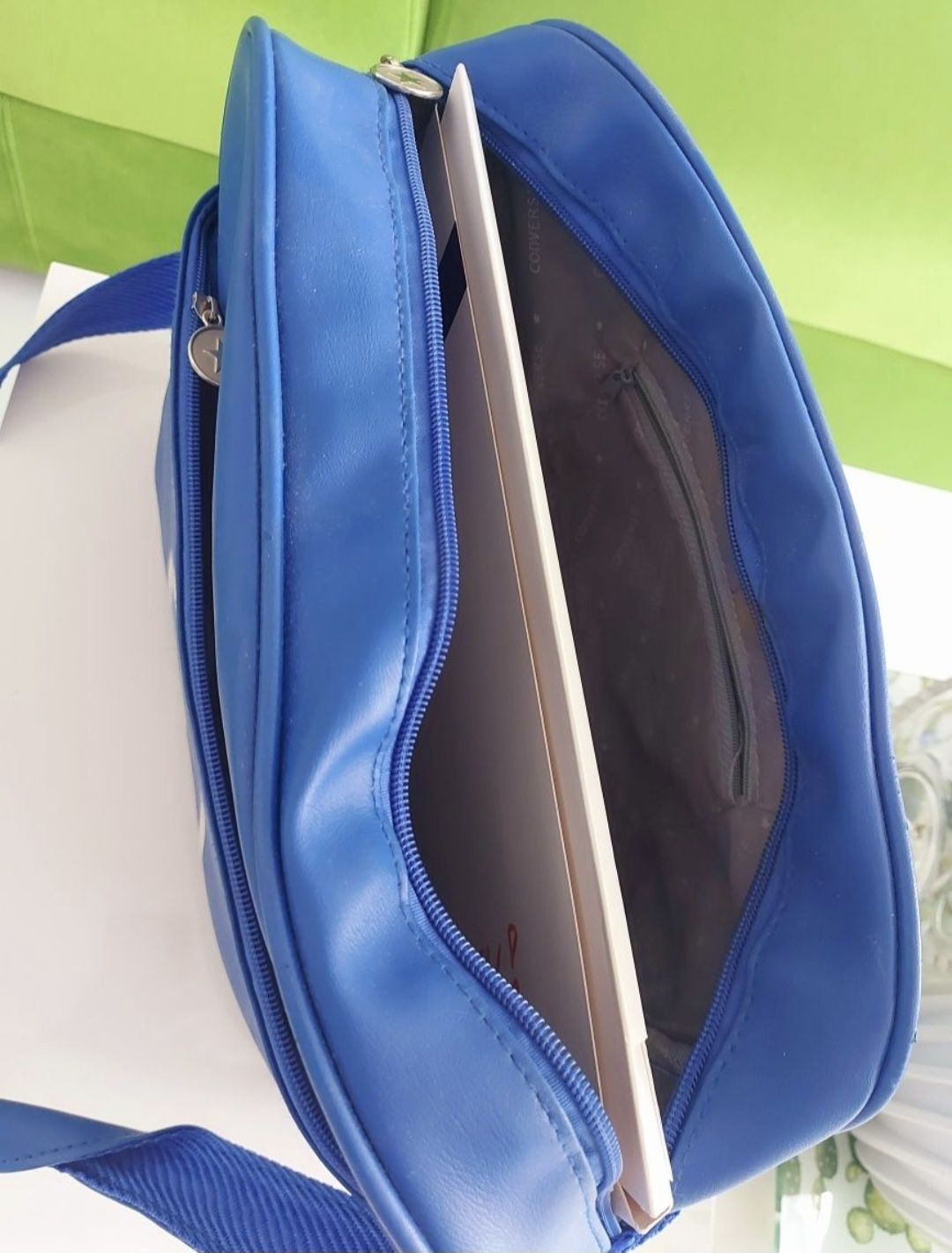Converse torba A4 na ramię torebka niebieska do szkoły na codzień