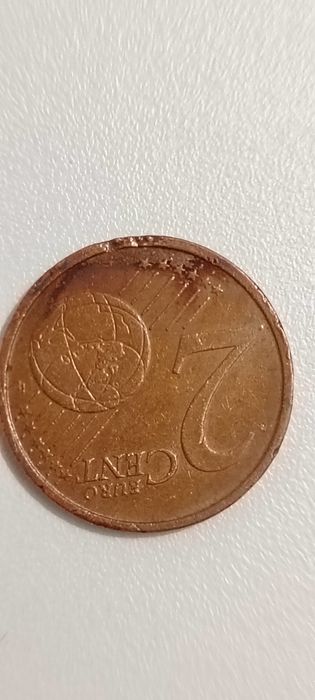 2 cêntimos 2002 Irlanda Com defeito de cunhagem