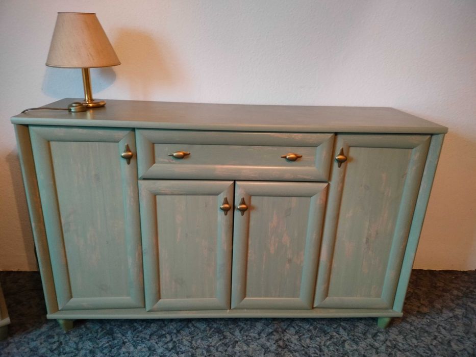 Zestaw mebli Retro Black red white rtv szafa komoda