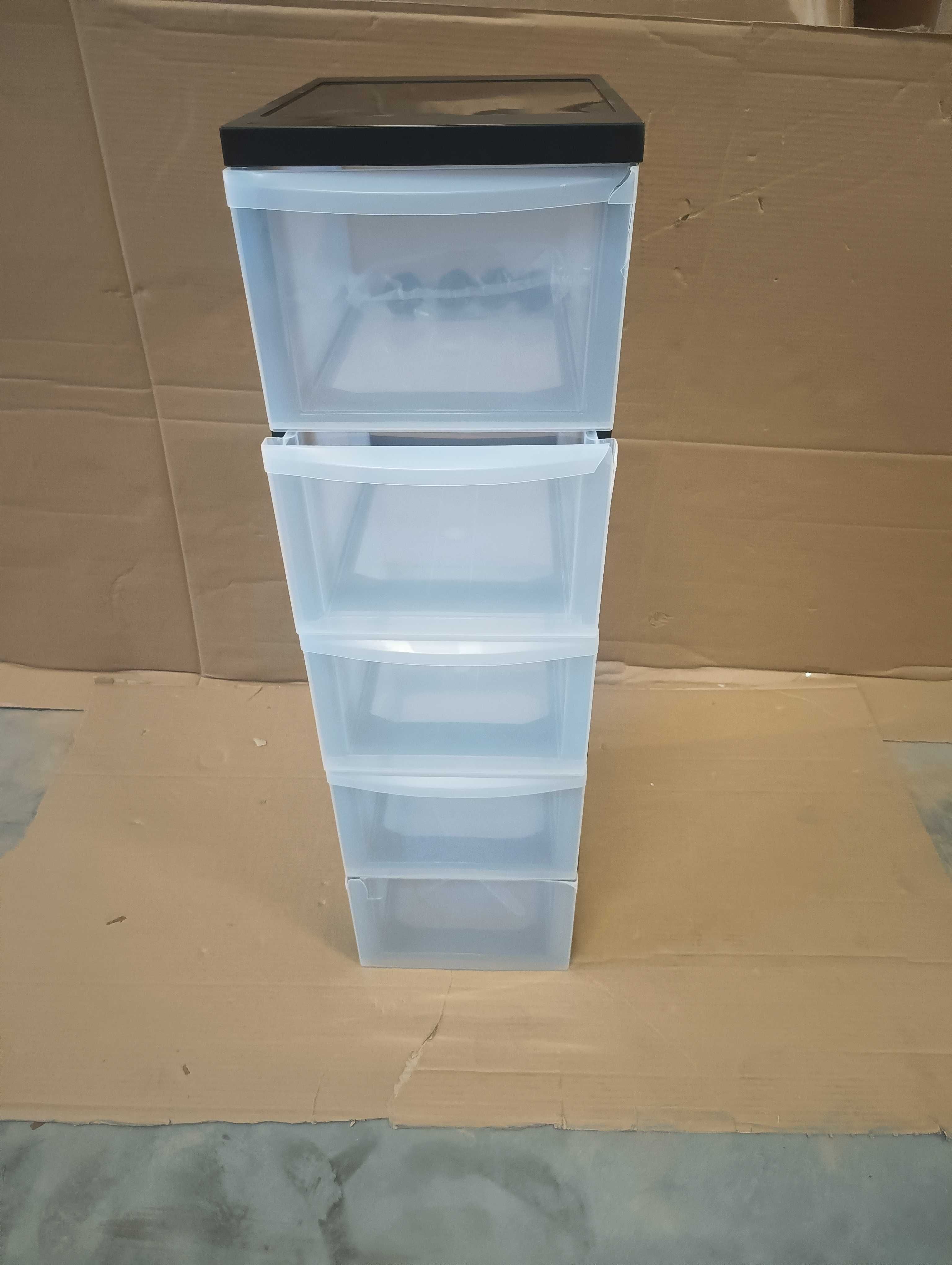 Iris Ohyama komoda z szufladami plastikowy organizer 15L, 5 Szuflad