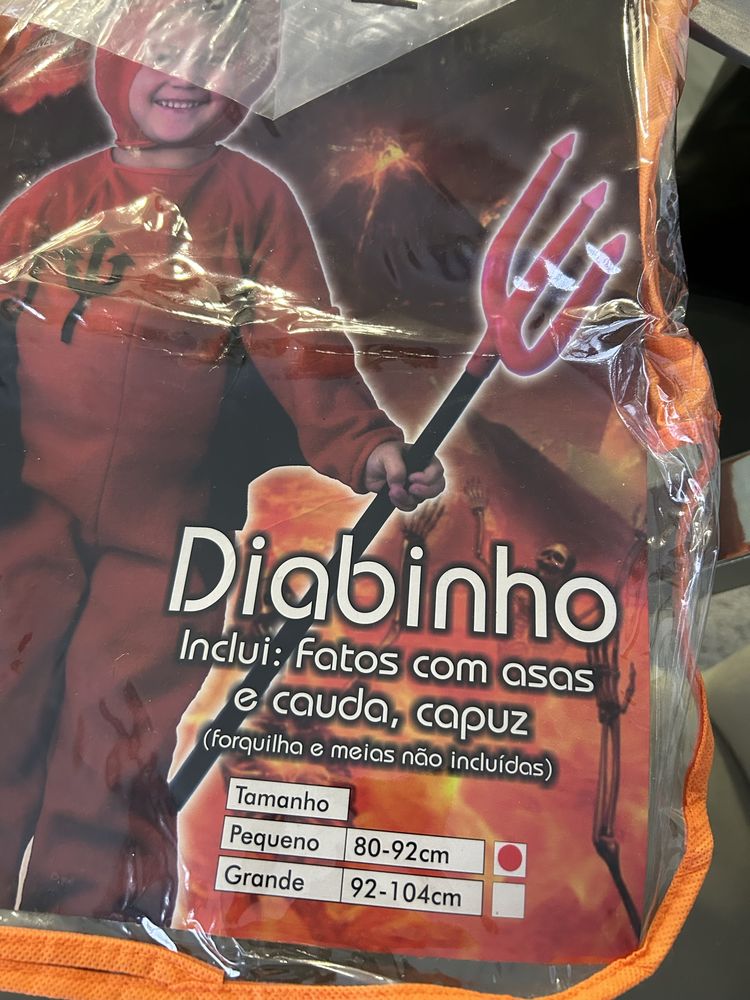 Fato de diabinho 80-92 cm. Em polar