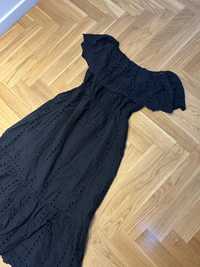 Sukienka ażurowa midi czarna hiszpanka reserved 36 S