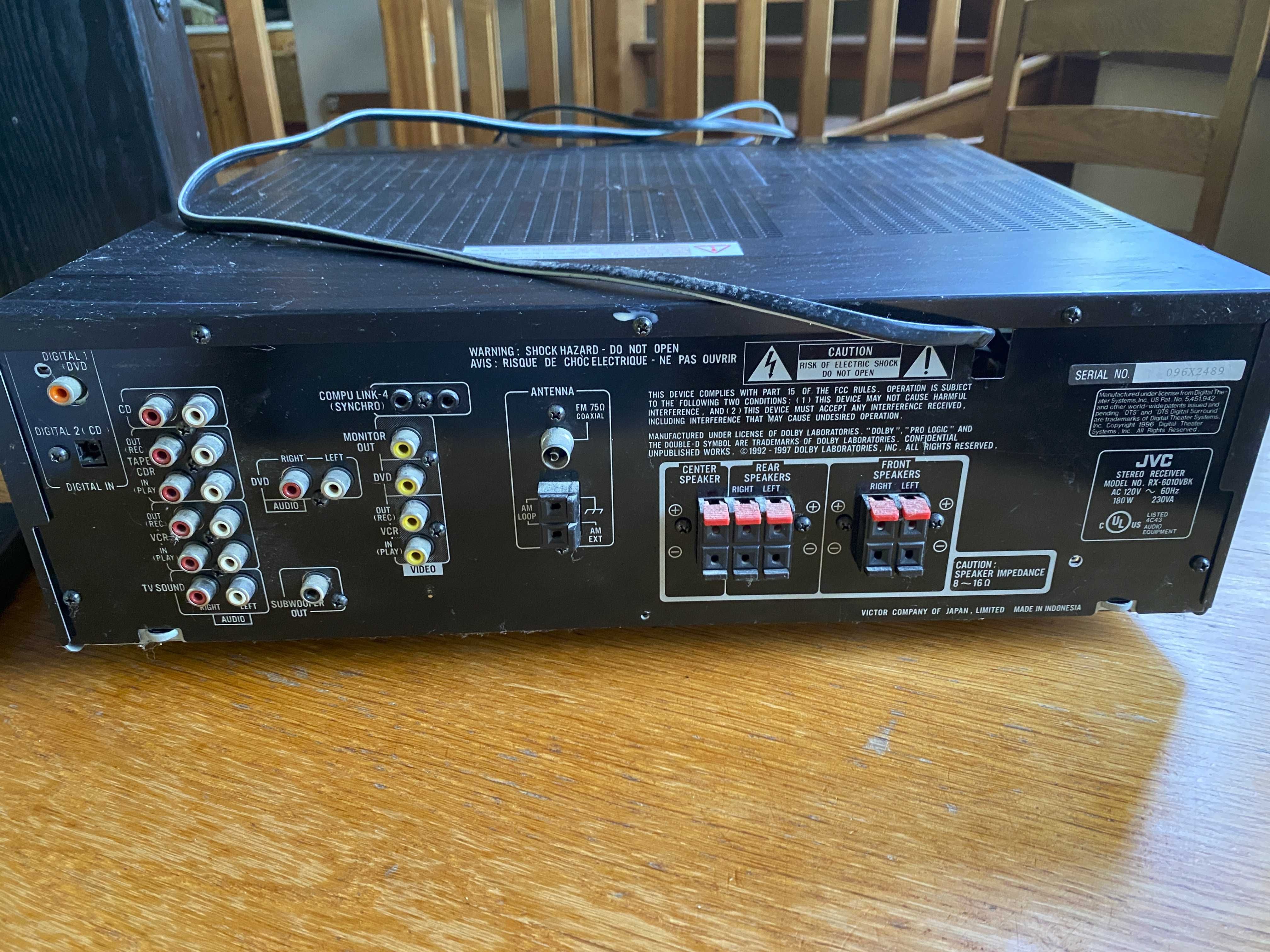 Amplituner JVC RX-6010VBK + pilot + transformator 230V