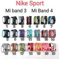 Ремешок Nike sport mi band 3 4 силикон  браслет смарт часы силиконовый