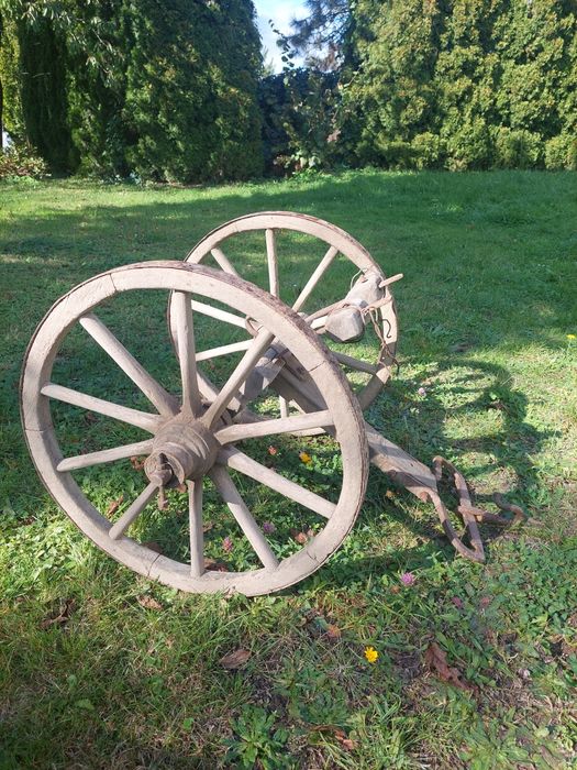 Stare kolca do pługa koła drewniane